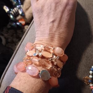 Elegant Pink Beaded Bracelet